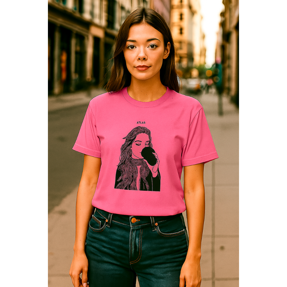 Drinking Girl Printed T-shirts