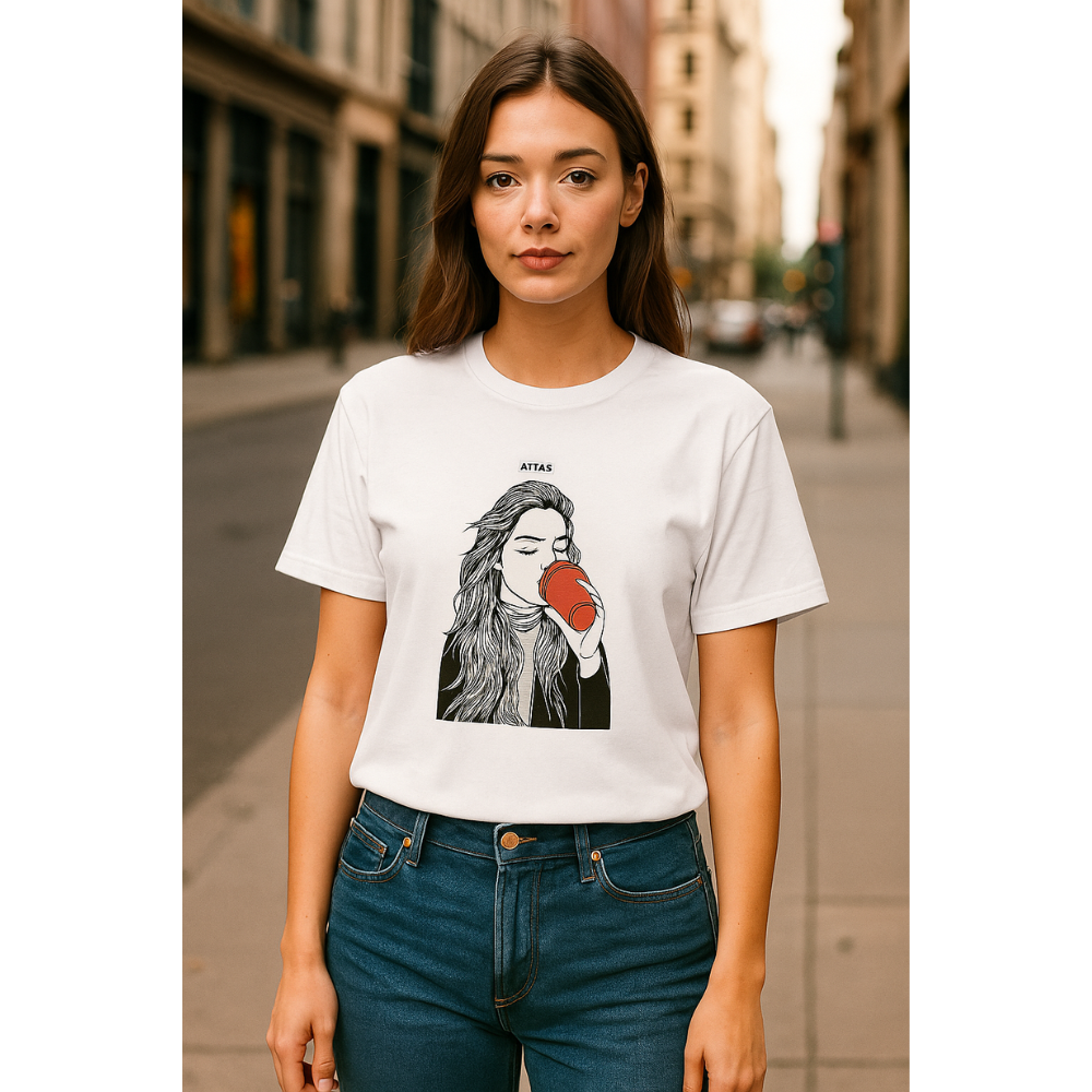 Drinking Girl Printed T-shirts