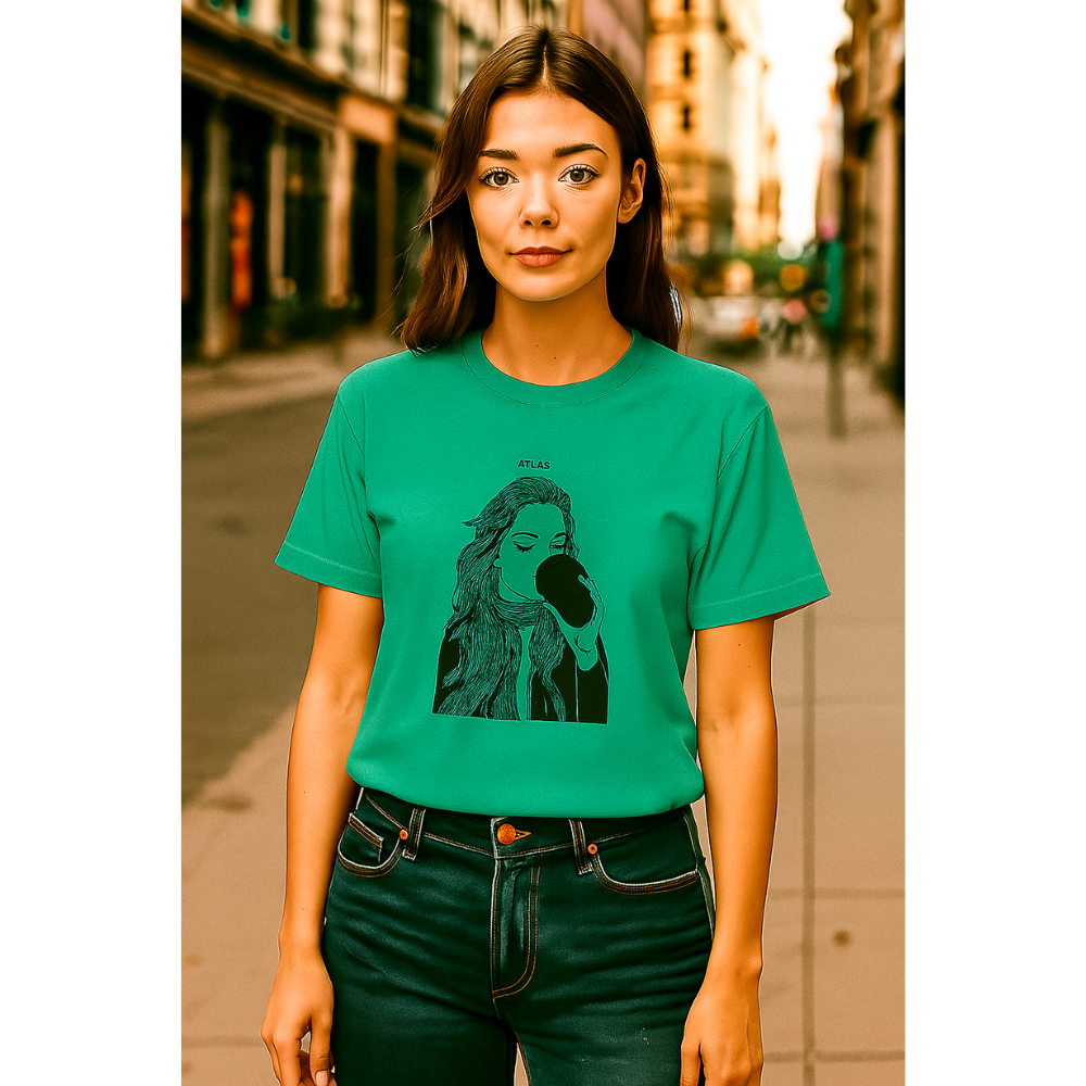Drinking Girl Printed T-shirts