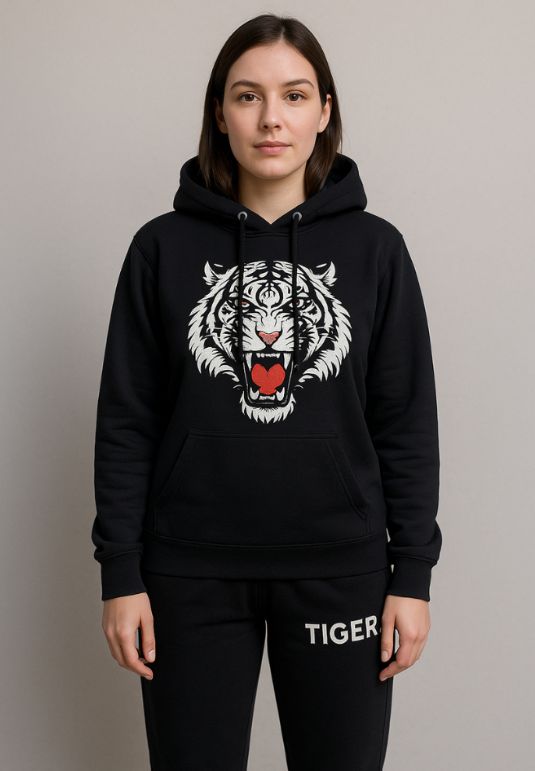 Tiger Printed Hodies Tracksuits for Women
